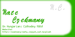 mate czekmany business card